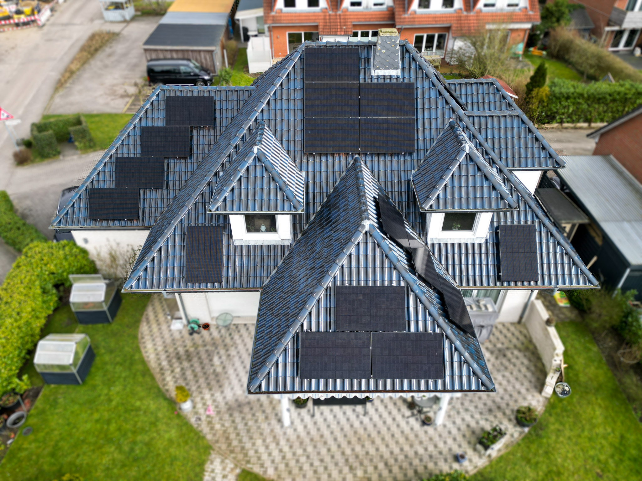 Eine PV-Anlage von Nordic Sunpower auf einer Privatimmobilie.